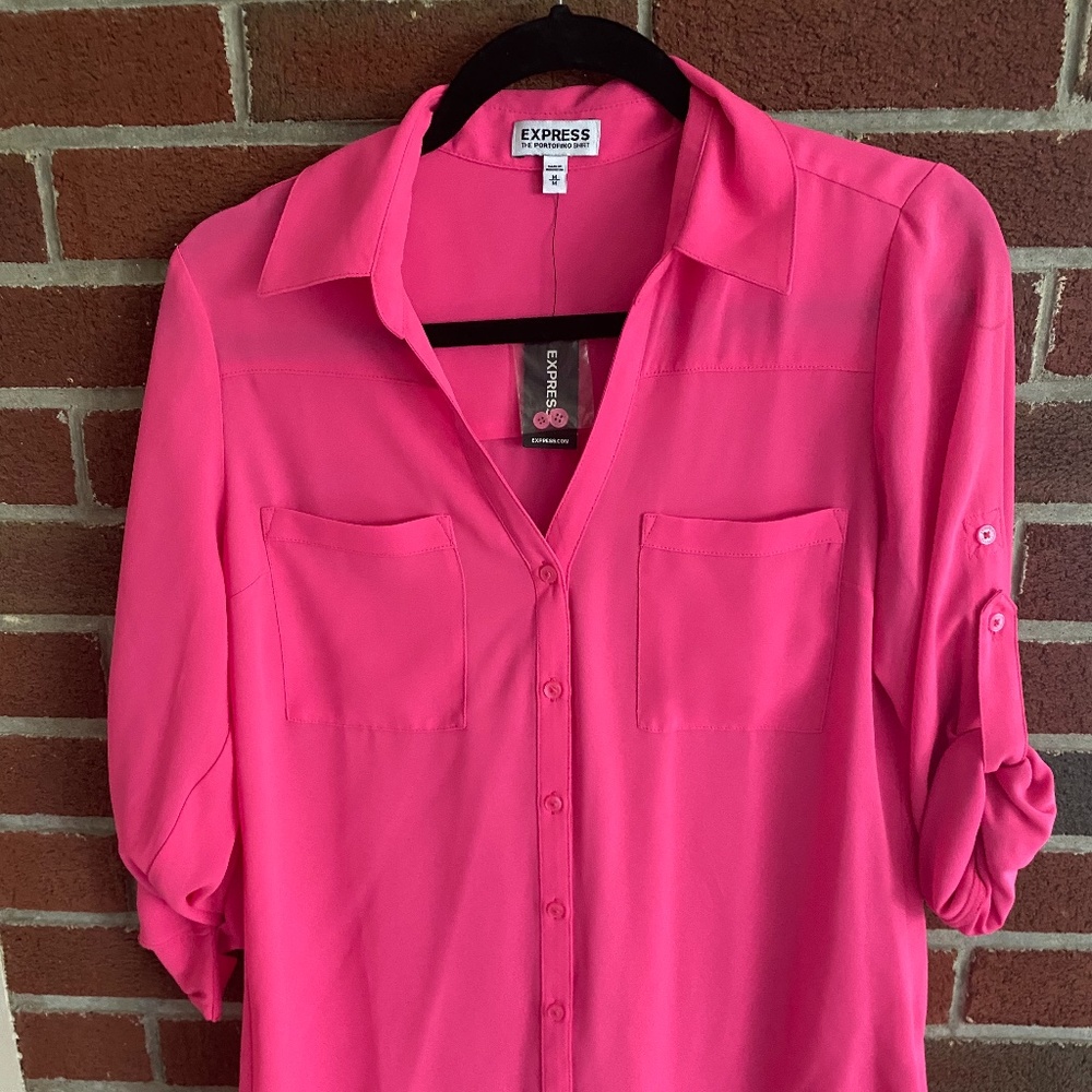 Bright Pink Express Portofino Shirt